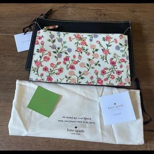 KATE SPADE-NWT Large Leather Clutch, with removable 2nd clutch